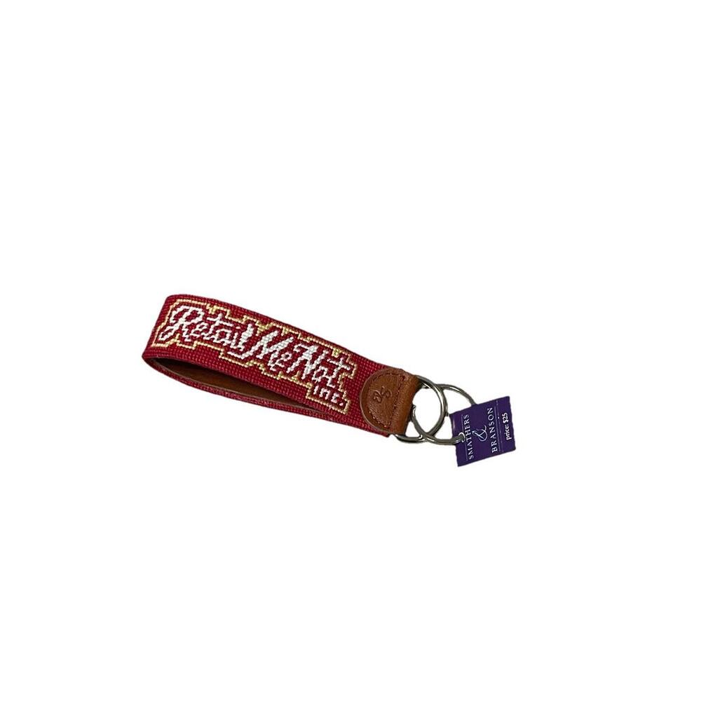 Smathers & Branson RetailMeNot Inc. Needlepoint Key Chain. Two Lot‎ H93